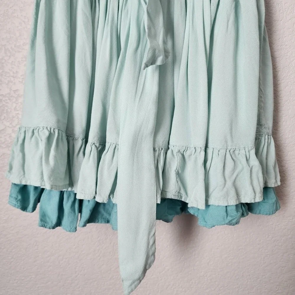WELL DRESSED WOLF‎ Glorious Dress heirloom Light Blue Puff Sleeve Ruffle Girls 5